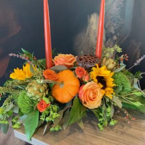 little flower creative floral design pumpkin centerpiece