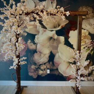 little flower creative floral design wedding arch