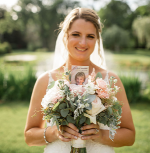 white and blush wedding