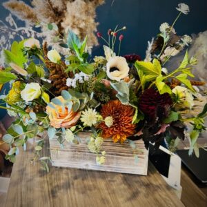 little flower creative floral design rustic fall centerpiece