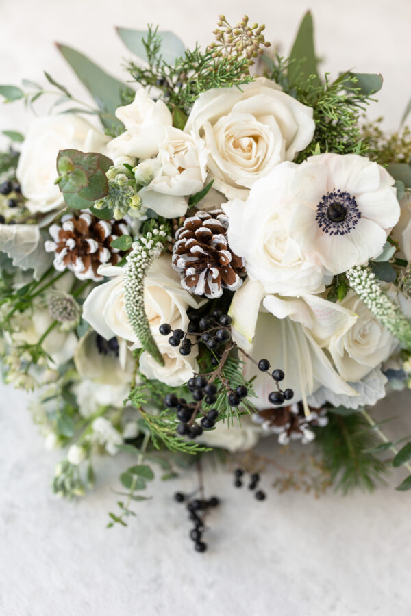 little flower creative floral design winter wedding